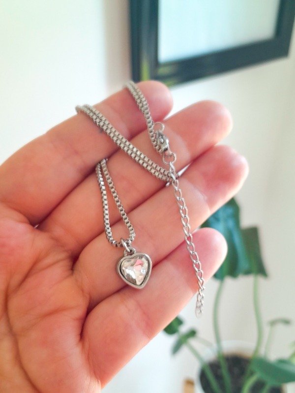 Producto - Collar Cristal Facetado Corazón