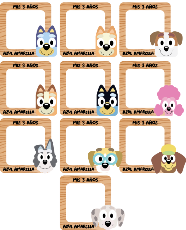 Producto - MINI PORTARETRATOS CON IMAN BLUEY