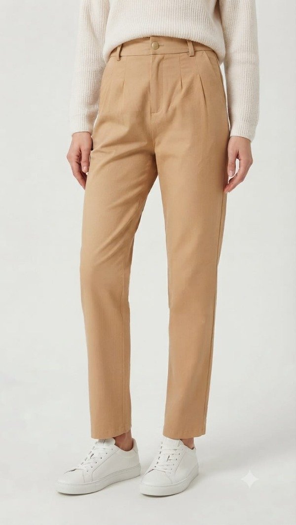 Producto - Pantalón con 2 pinzas y elástico en cintura de Gabardina Elastizada (Art. 6136) - 0