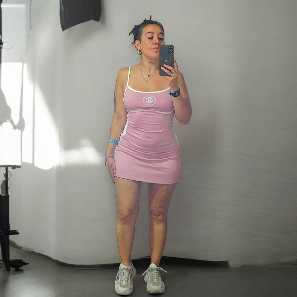 Vestido lycra rosa — imagen 2