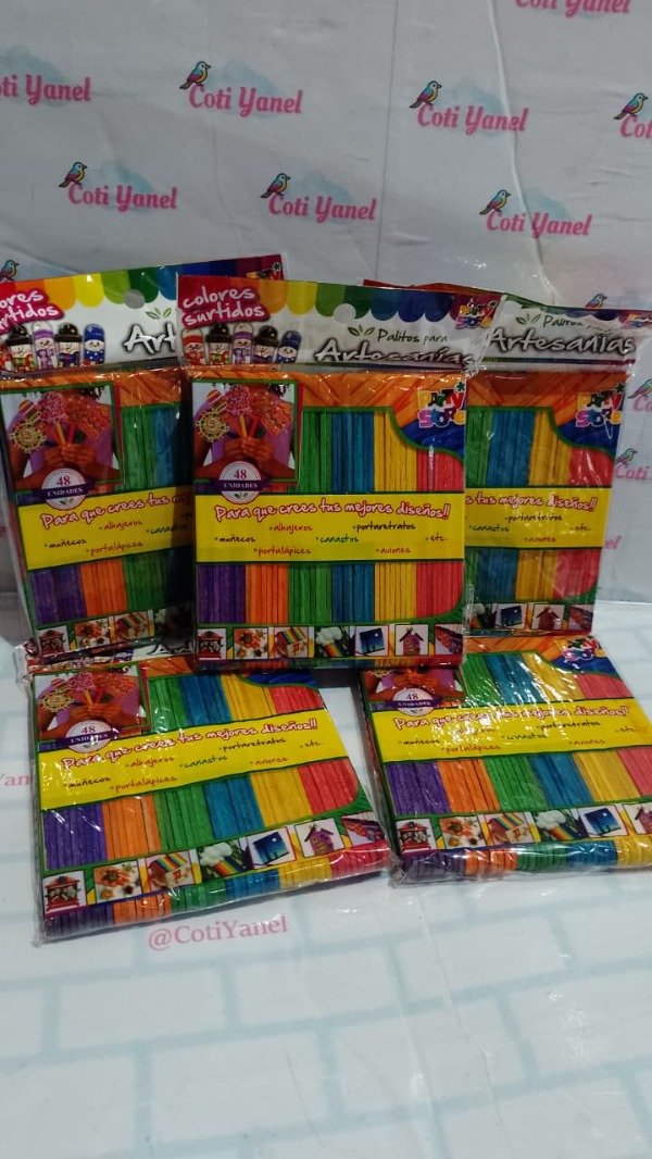 Producto - Palitos de helado de color - paquete x50 unidades - 0