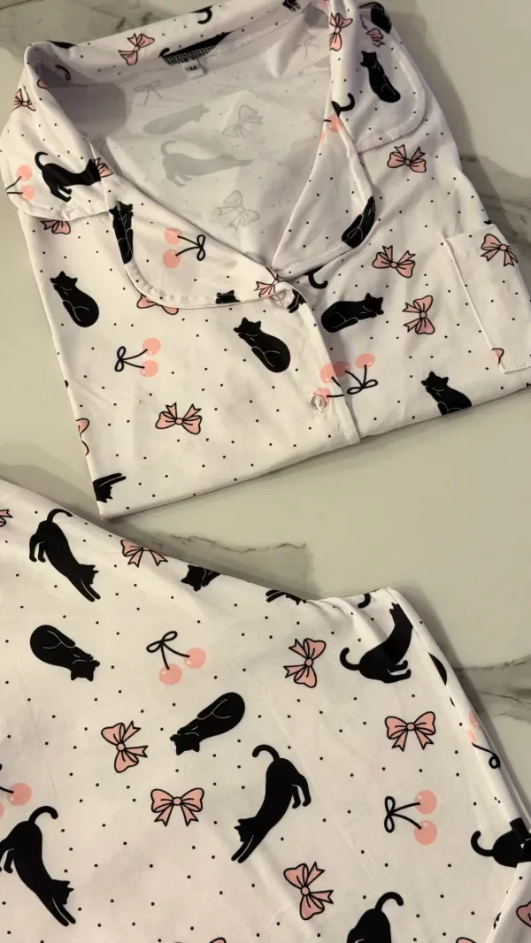 Producto - Camisero Gatitos blanco adultos manga corta - 3