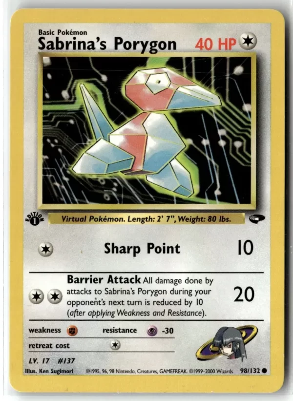 Producto - Sabrina's Porygon 98/132 Common Gym Challenge 2000 Pokemon 1st Edition Argentina