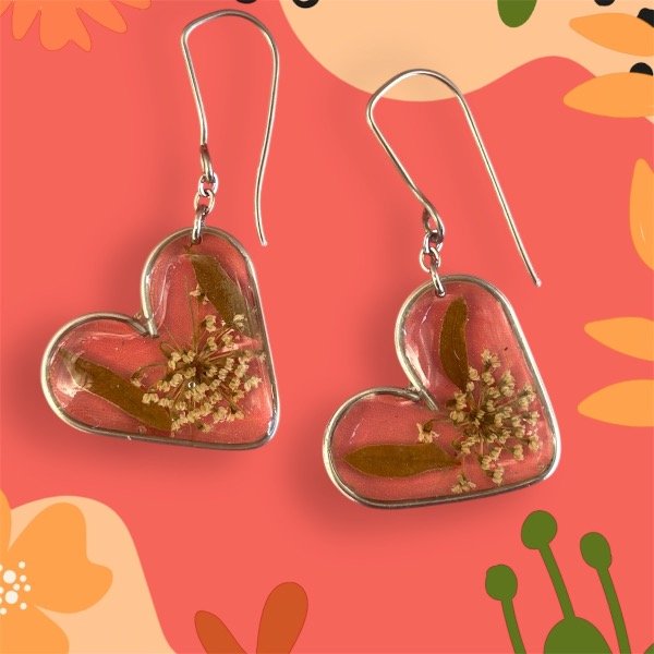 Producto - Aros zanahoria y hojas de jacarandá