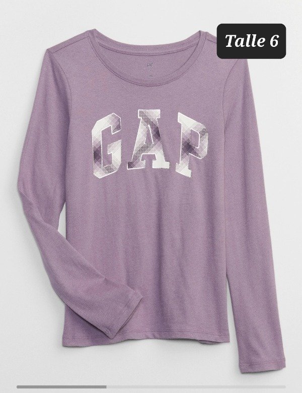 Remera manga larga gap talle 6 lila