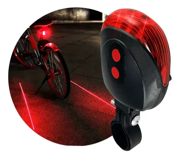 Producto - LINTERNA LUZ LED LASER BICICLETA INALAMBRICA TRASERA BATERIA