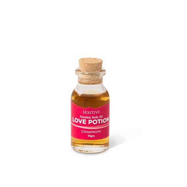 Producto - MINI Aceite Comestible Love Potion Champagne y Frambuesa