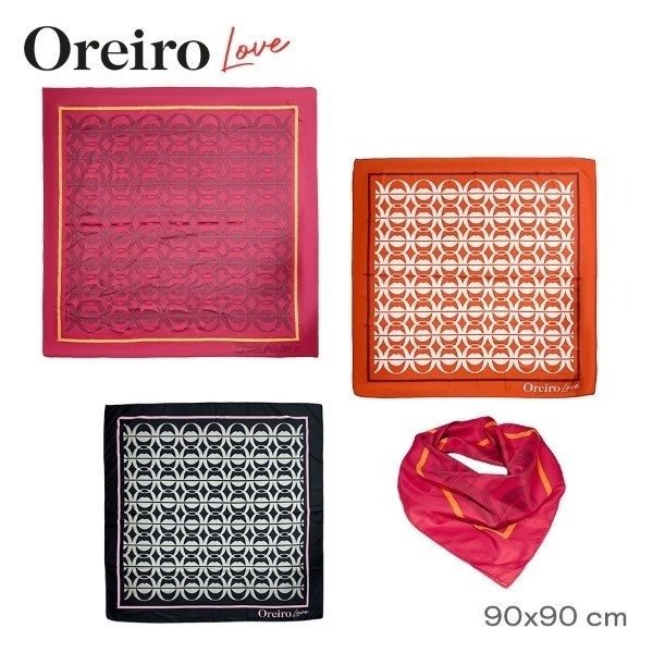 Producto - PAÑUELOS DE SEDA OREIRO 90x90cm LOVE 19199