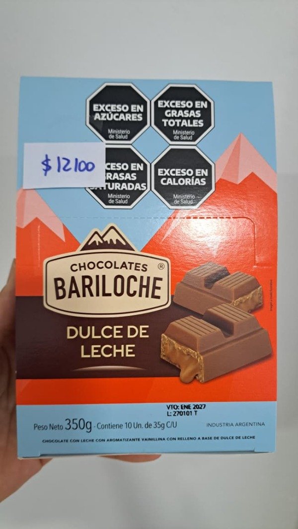 Producto - Bariloche Chocolate Dulce de Leche 10 x 30 gramos