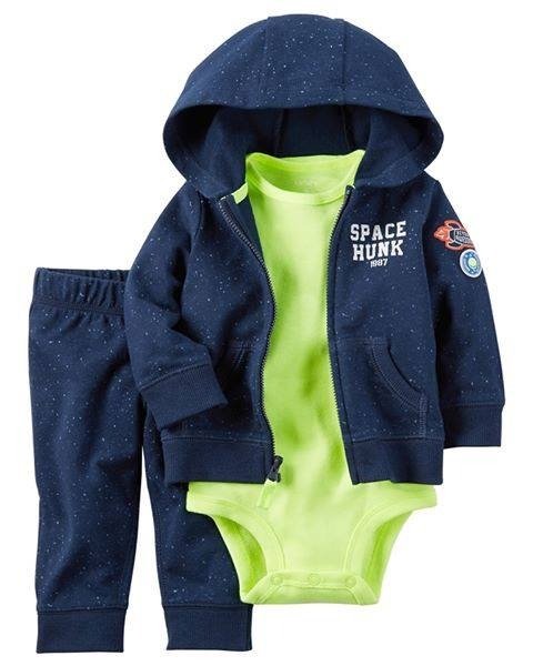 Producto - Trio Bebe con Campera Bodie Amarillo Fluo Space