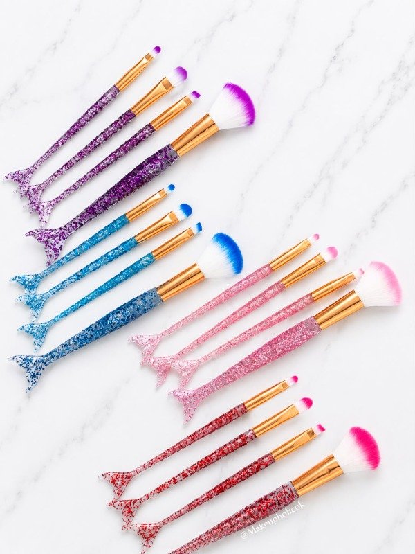Producto - BROCHAS SIRENA CON GLITTER X4