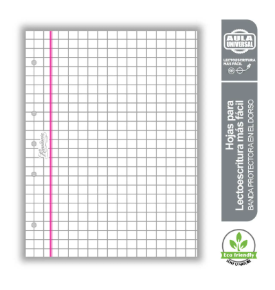 Producto - Repuestos de hojas para carpetas A4 CUADRICULADAS - 1