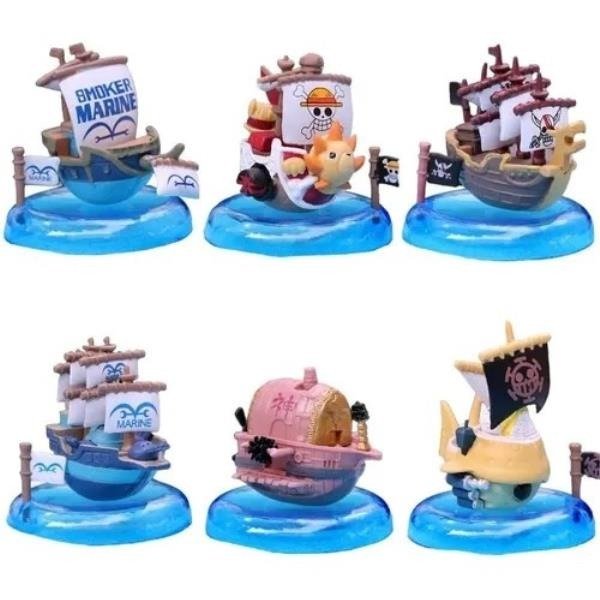 Producto - GASHAPONES ONE PIECE BARCOS 6PCS 8 CM CON CAJA