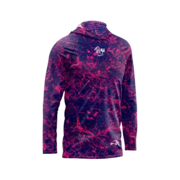 Producto - Remera Payo Evolution Violeta con Cuello y Capucha