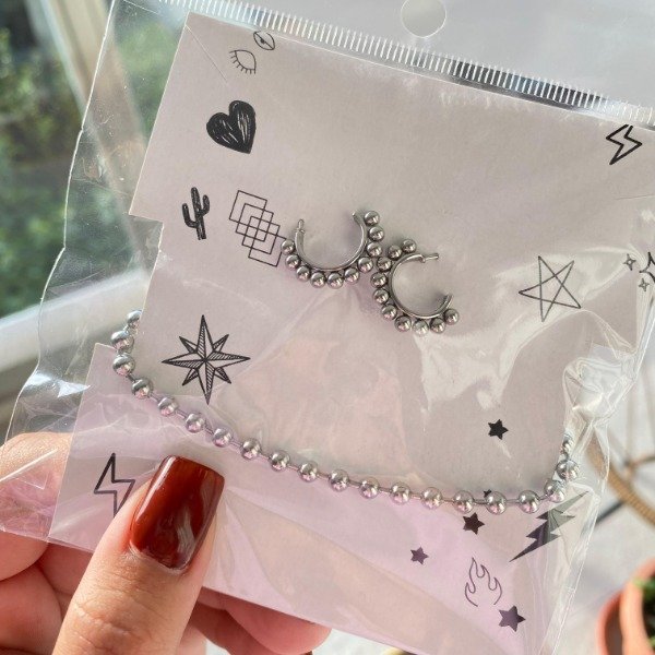 Producto - Conjunto Bolitas , Pulsera + Aros