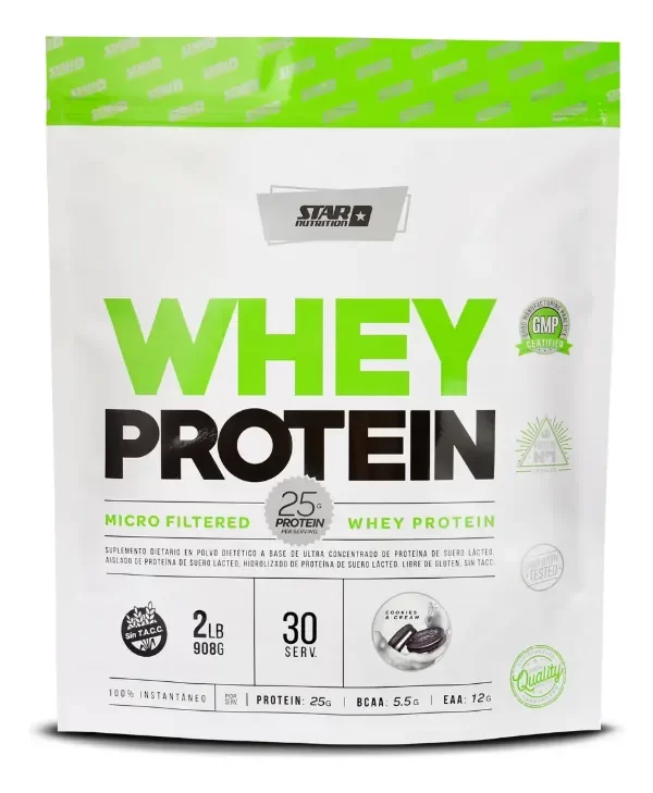 Producto - Star Nutrition - Whey Protein (doypack) 2lb - Cookies and Cream