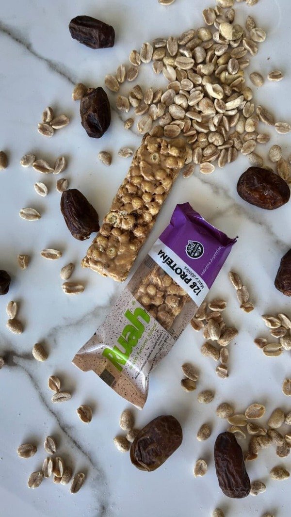 Producto - Barras de Cereal Naturales Ruah 12G PROTEINA - Con Maní y Dátiles x 12 u.