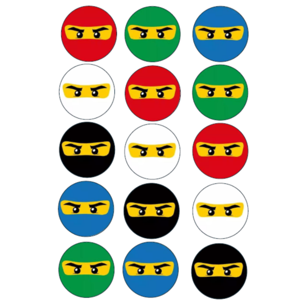 Producto - Lamina comestible cupcakes ninjago