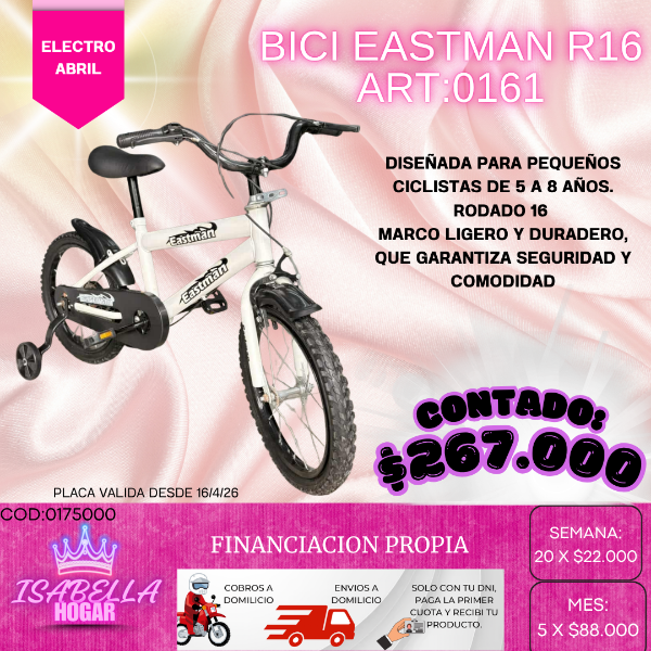 Producto - BICI EASTMAN R16 COD:0175000