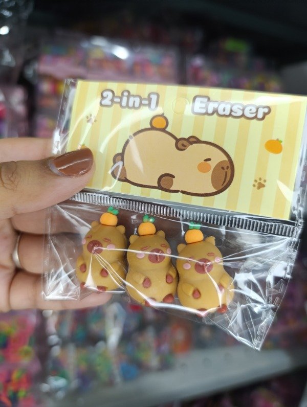 Producto - Borrador/Tapa lápiz X3 Capibara