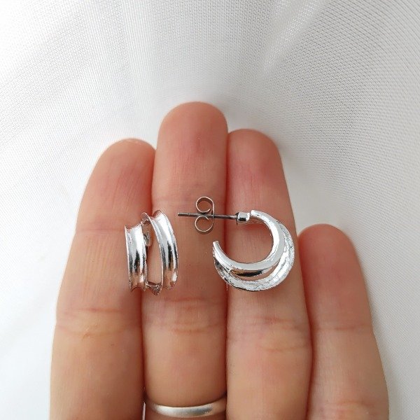 Producto - Aros Semi Argollas 1.5cm AQ