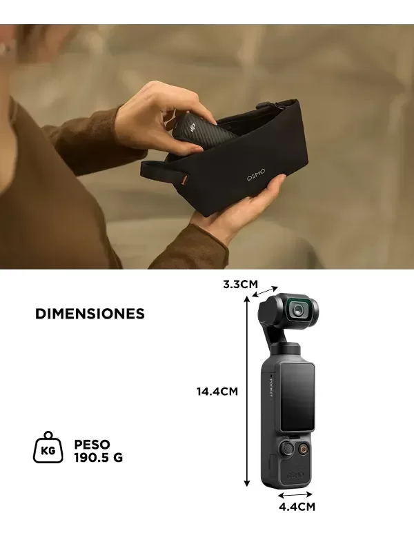Producto - Cámara Osmo Pocket 4 DJI Combo Estándar, Cámara para Videovlogs de Bolsillo - 6