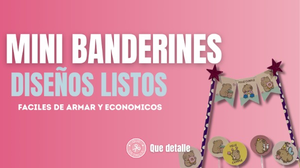 Producto - Kit mini banderines + 6 porta cupcake