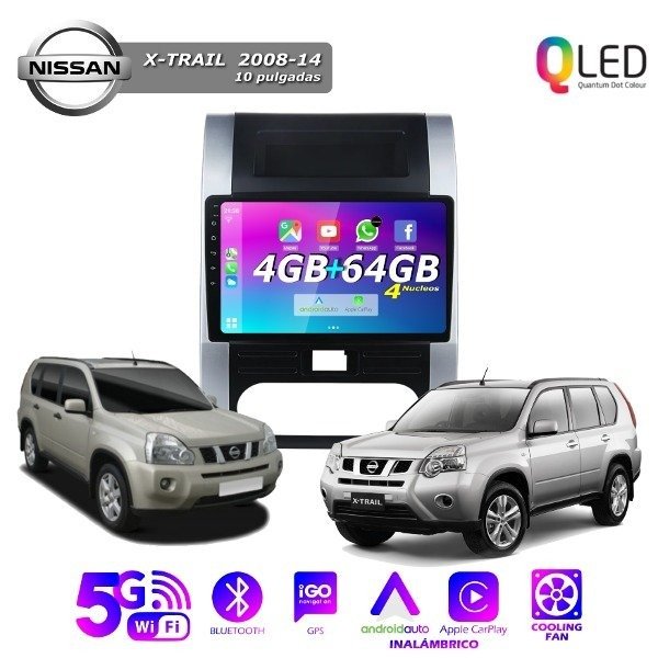 Producto - MULTIMEDIA NISSAN X-TRAIL 2008/14 - 4G 64M - 9" CON CAR PLAY Y ANDROID AUTO