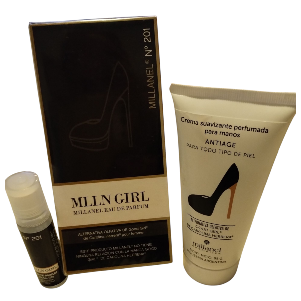 Producto - Kit perfume GIRL 201+ crema para manos+roll on EDP
