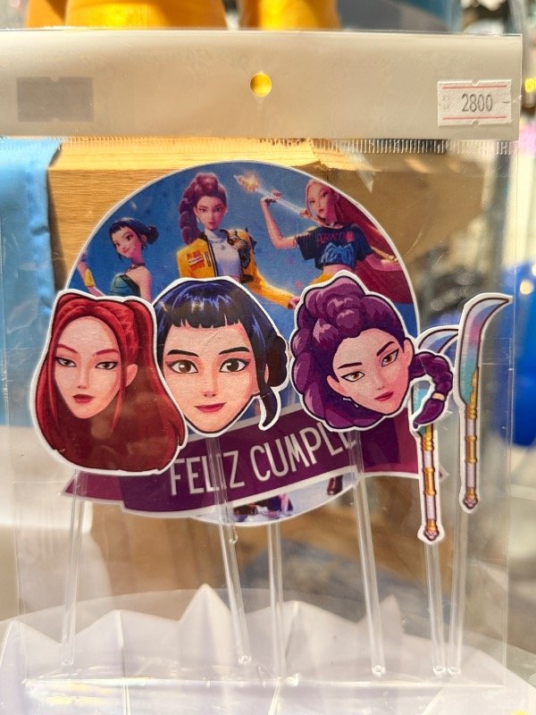 Producto - Topper torta Guerreras Kpop
