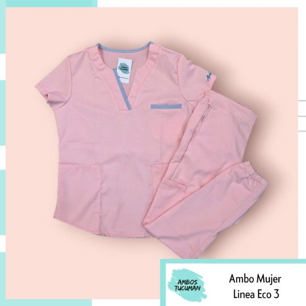 Producto - Ambo Eco 3 Rosa con Celeste