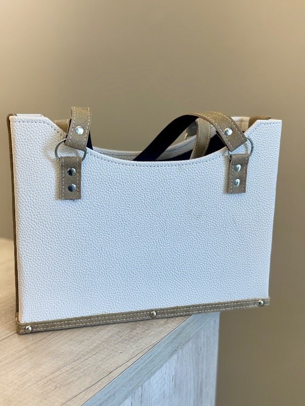 Producto - CANASTA CARTERA BLANCA BEIGE