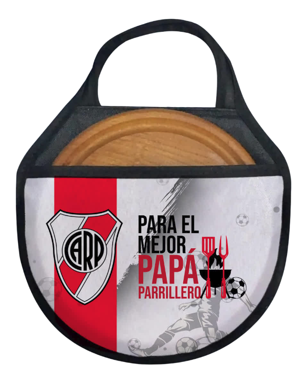 Producto - Set de Asado Funda y Plato  Personalizada River n25