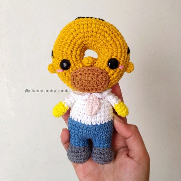 Producto - Homero Simpson Dona Peluche Amigurumi Tejido a Crochet