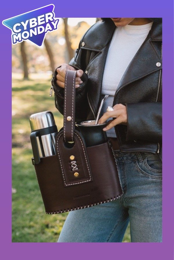 Producto - MATERA DE CUERO GRUESO 2X2 MARRON