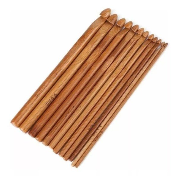 Producto - Aguja Crochet Madera pack x12u