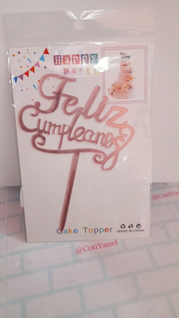 Producto - Topper "Feliz Cumpleaños" PLASTICO - 10