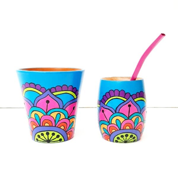 Producto - SET MATE Y MACETA N10 ZINNIA
