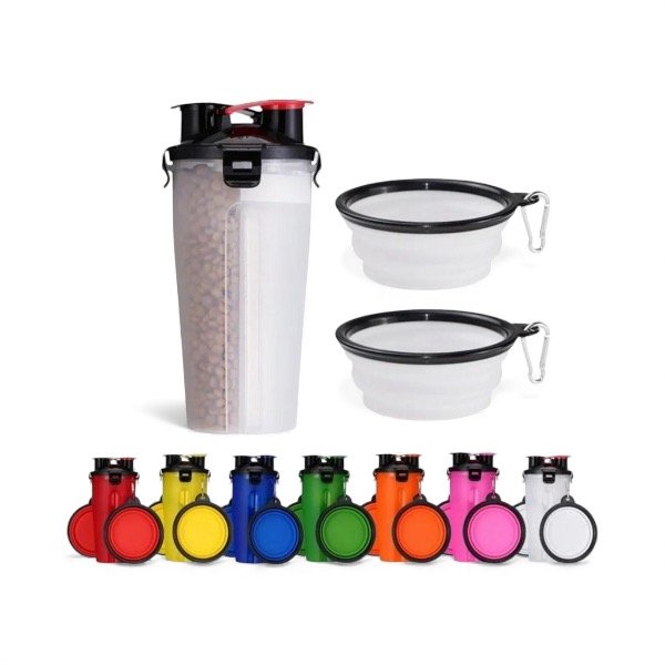 Producto - Portátil  Alimento y Agua + Plato Plegable,