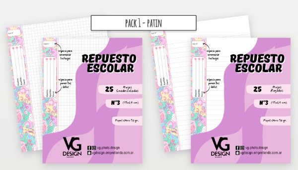 Producto - Hojas de Carpeta Personalizadas- Patín