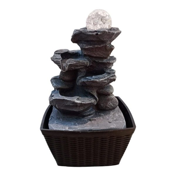 Producto - FUENTE DE AGUA ROCAS 20CM CON LUZ