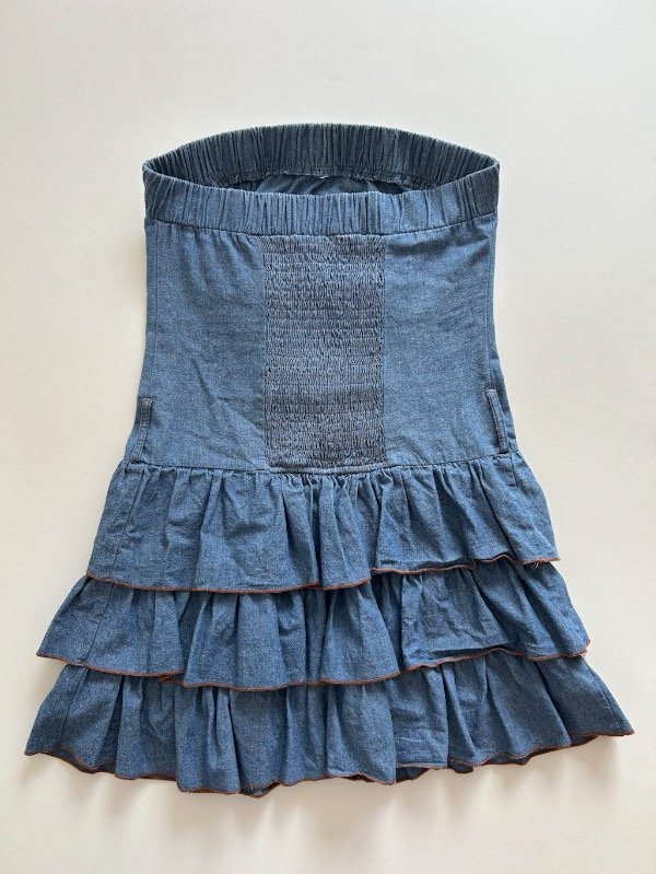 Producto - vestido jean strapless - 3