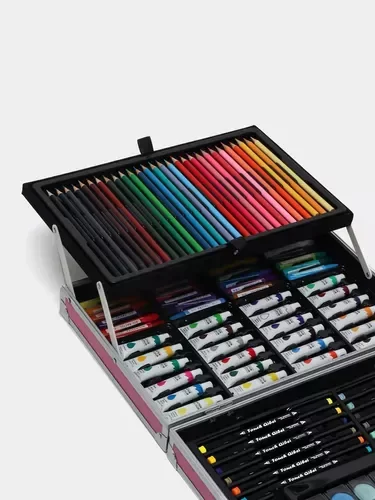 Producto - MALETIN ARTE ALUMINIO (145 piezas, con marcadores Touch)