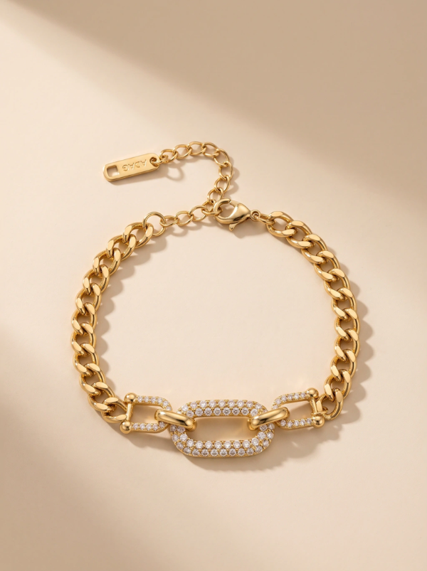 Producto - PULSERA ELIX DORADA 18-21CM