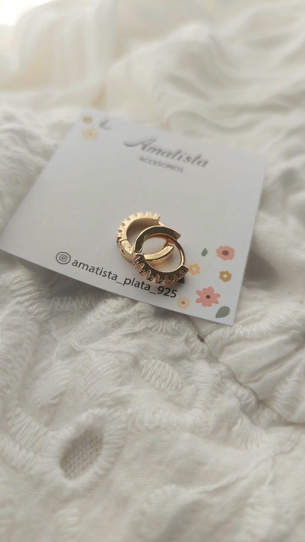 Producto - AROS DORADOS MINI MICROPAVE MULTICOLOR