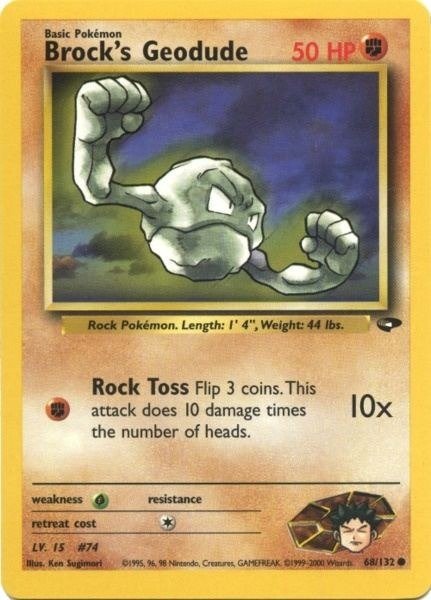 Producto - Brock's Geodude (68/132) [Gym Challenge Unlimited]