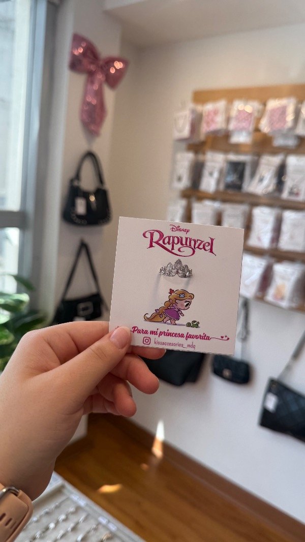 Producto - Anillo corona de rapunzel - Plateado cubic blancos