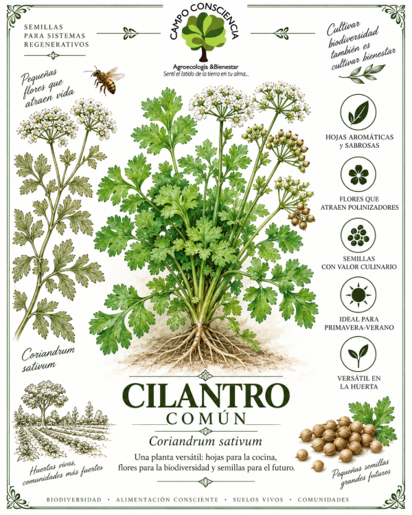 Producto - Cilantro Común - Semillas Agroecológicas
