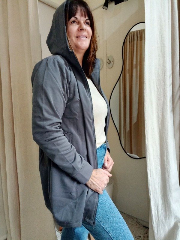 Producto - Campera térmica larga gris FG