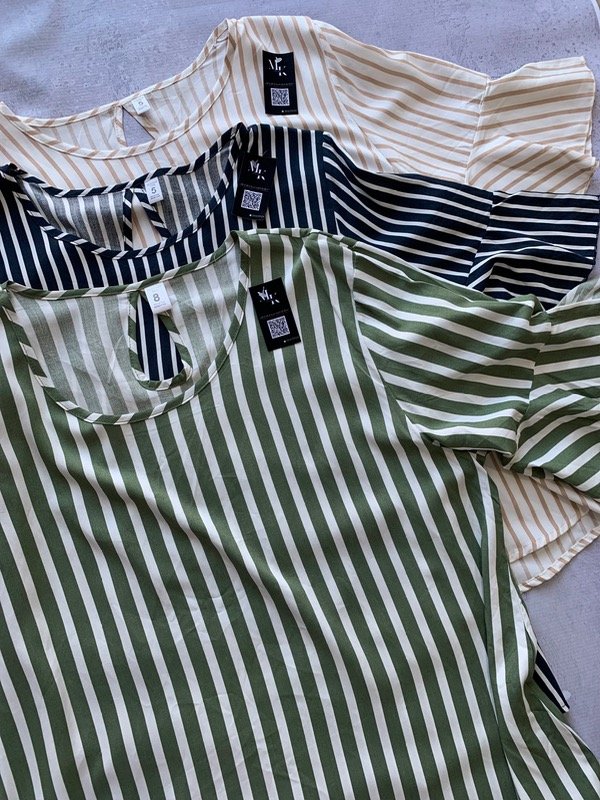 Producto - Blusa rayas mangas con vuelos